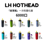 LH HOTHEAD皮革瓶電子煙可充電6000口一次性：圖片 2
